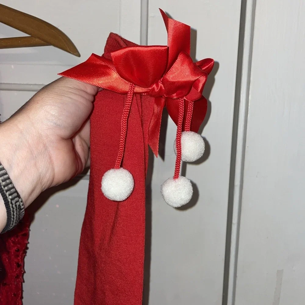 Mrs. Santa Claus‎ Outfit | Dress Socks Sleeves Hat Belt | Sequins Sparkle | XL